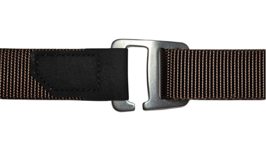 KIDS BROWN BELT + SHINY SILVER BUCKLE
