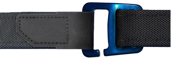 KIDS BLACK BELT + SHINY BLUE BUCKLE