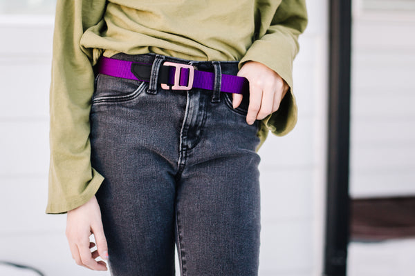 KIDS PURPLE BELT + SILVER BUCKLE