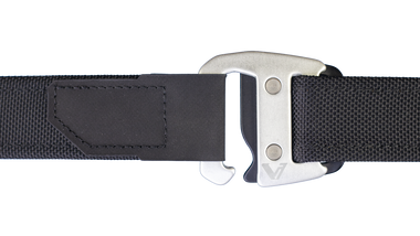 Black Belt + Silver Black Buckle