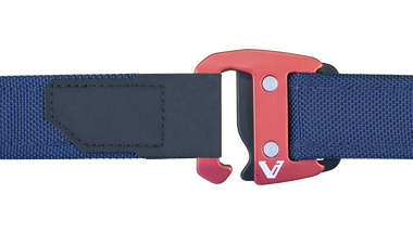 Blue Belt + Cayenne Red Buckle
