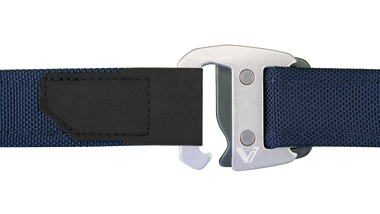 Blue Belt + Silver Slate Buckle